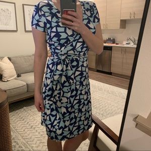 PattyBoutik Blue pattern wrap dress - women’s M